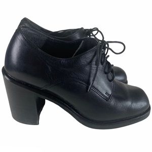 Chunky 90s vintage Aldo black block heel shoes